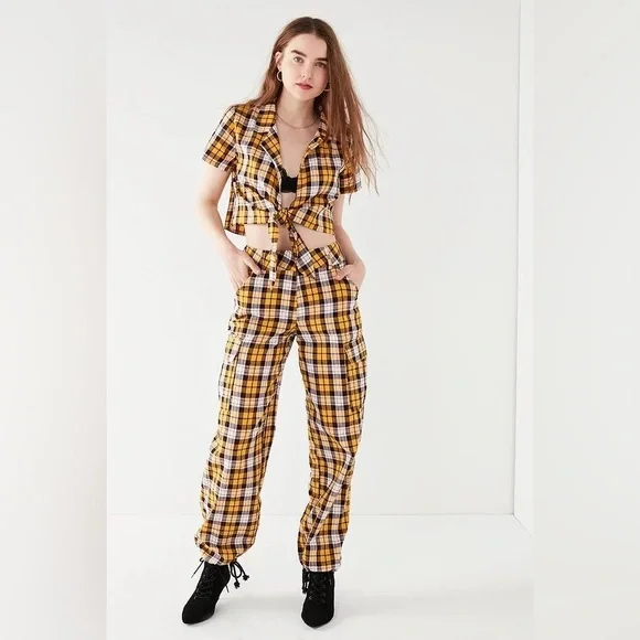 I. Am. Gia. Yellow plaid set